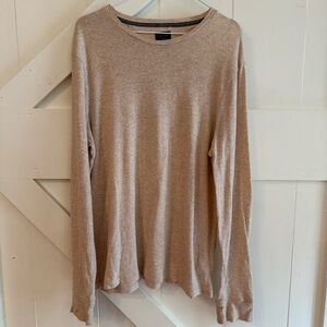 J. Crew Women’s Cream Cashmere Blend Long Sleeve Top Large Neutral Casual Soft